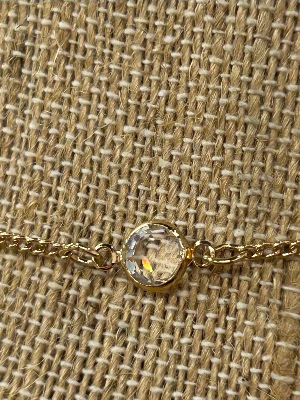 Beautiful vintage Sarah Cov gold tone crystal station layering necklace